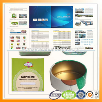 tinplate sheets printed with 4 colors pin hole free for promotional cans